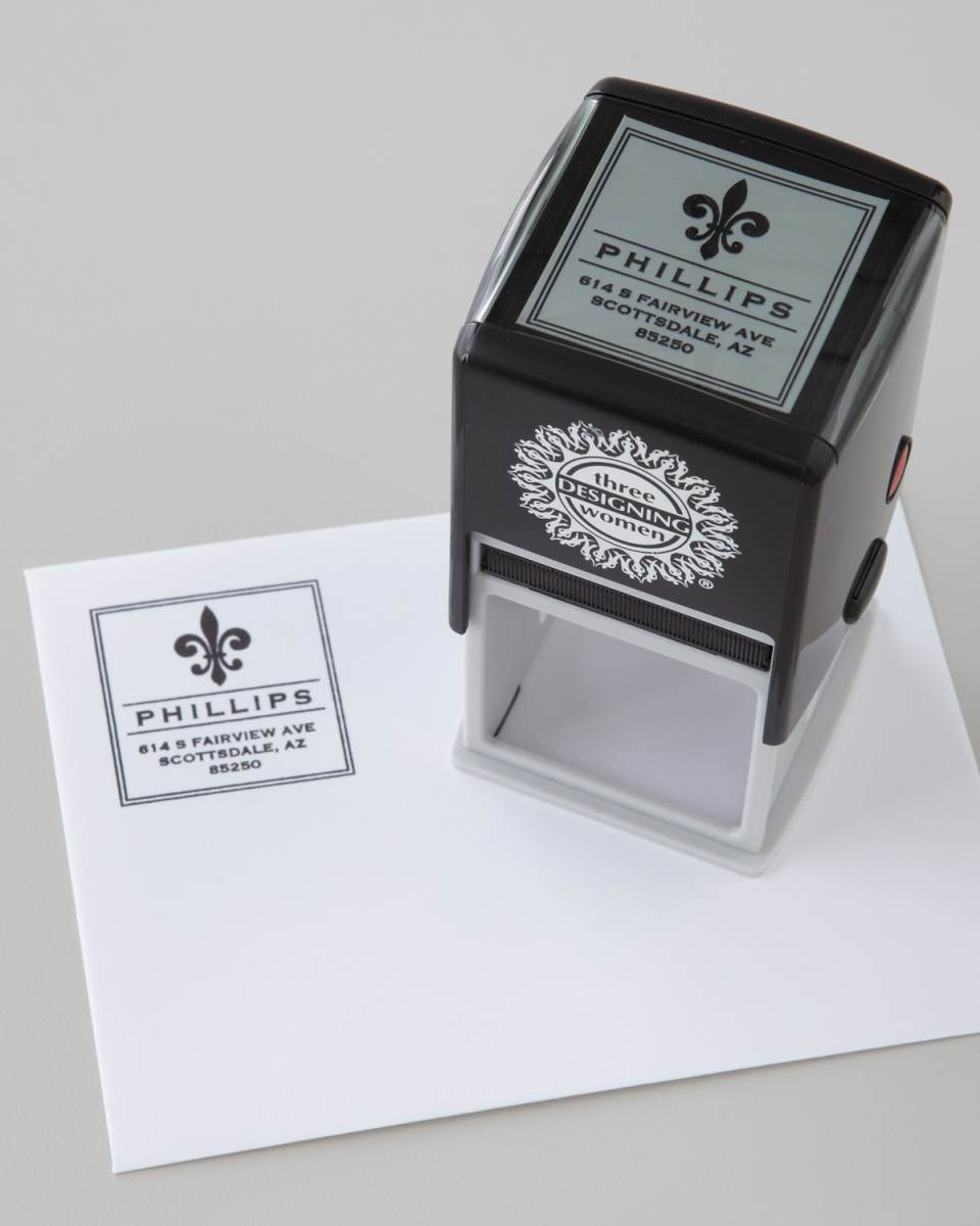 Fleur de Lis Address Stamp